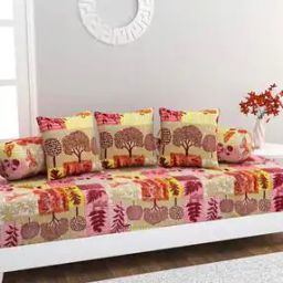 Cotton 6 pc Diwan Set-image-71