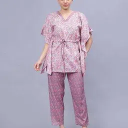 nightspree Women Floral Print Nightwear Set-picture-11