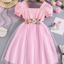 Girls Fit & Flare Dress with Belt-image-9