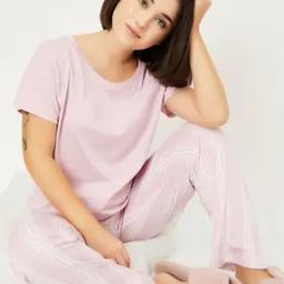 Women Cotton T-Shirt & Pyjamas Set-image-84