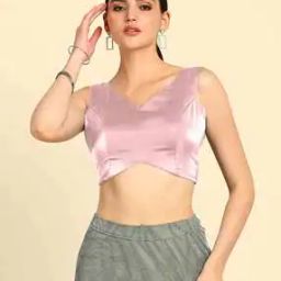 Women V-Neck Back-Open Blouse-picture-41