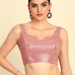 Women Embellished Back Open Blouse-50