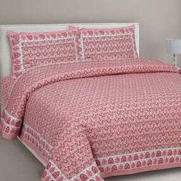 150 TC Floral Print King-Size Bedsheet with Pillow Covers-28