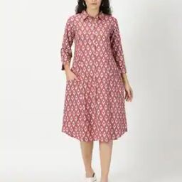 Women Printed Shirt Dress-image-4