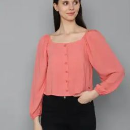 Square-Neck Top with Button Closure-image-6