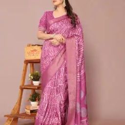Women Abstract Print Saree-picture-31