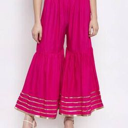 Elasticated Waistband Flared Shararas-picture-37