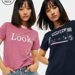 Pack of 2 Crew-Neck T-Shirt with Short Sleeves-image-40