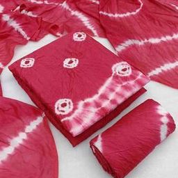 Women Tie & Dyed Unstitched Dress Material-image-57