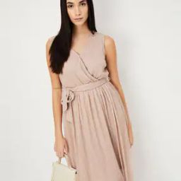Women Shimmer Pleated Dress-image-40