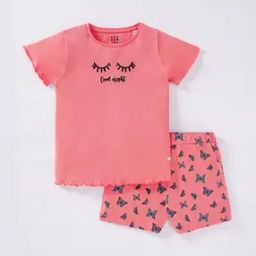 Butterfly Print Shorts with Top-image-16