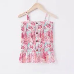 Printed Sustainable Smocked Top-image-2