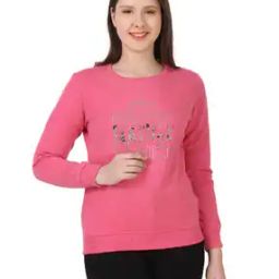 Women Graphic Regular Fit Sweatshirt with Round Neck-image-1