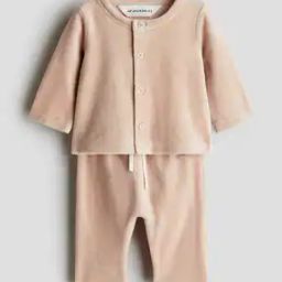 Cotton Round Neck 2-Piece Set-image-81