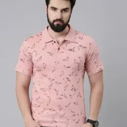 Men Printed Cotton Polo T-Shirt-33