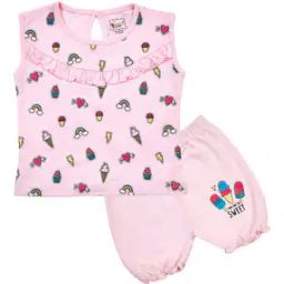 Graphic Print Top with Shorts-picture-51