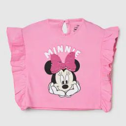 Girls Mickey-Mouse Print Round-Neck Top-image-9