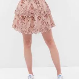 LoveShackFancy Eyelet Detail Tiered Skirt At Hem-image-23