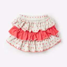 Polka-Dot Print Organic Cotton Tiered Skirt-picture-9