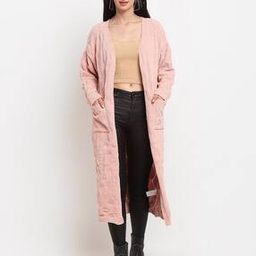 Textured Longline Shrug with Patch Pockets-10