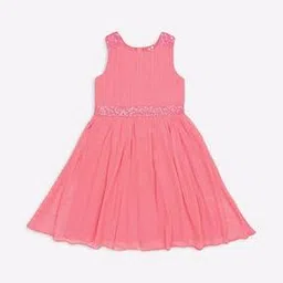 Sequin Embellished Fit & Flare Dress-image-39