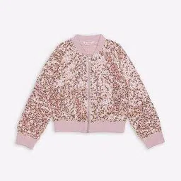 Sequined Zip-Front Jacket-14
