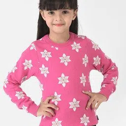 Floral Print Crew-Neck Sweater-image-1