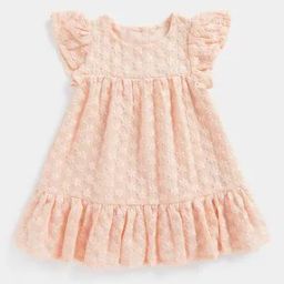 Floral Embroidered A-Line Dress-17