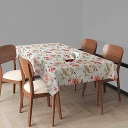 trance home linen Floral Print Waterproof 4-Seater Table Cover-picture-18