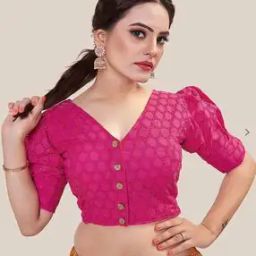 Women V-Neck Front-Open Blouse-23