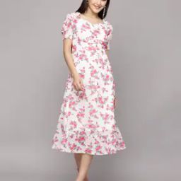 Floral Print Tiered Dress-image-1