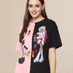 Women Graphic Print Regular Fit Crew-Neck T-Shirt  -image-33
