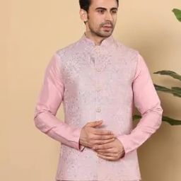 Men Regular Fit Nehru Jacket-image-30