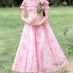 Girls Floral Fit and Flare Dress-image-7