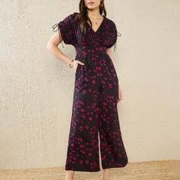 Floral Print Jumpsuit with Insert Pockets-image-23