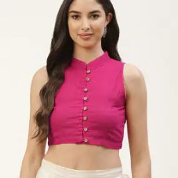 Women Mandarin-Neck Front-Open Blouse-image-89