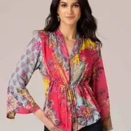 Floral Print V-neck Top-image-3