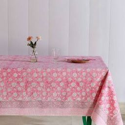 Floral Print 4-Seater Table Cover with Napkind-39