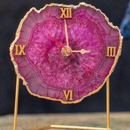 Round Agate Desktop Clock-41