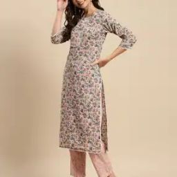 Women Floral Print Straight Kurta with Pants & Dupatta-picture-13