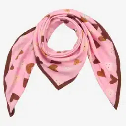 Heart Print Scarf with Contrast Border-image-31