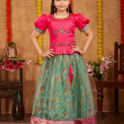 Girls Embroidery Lehenga with Choli-image-66
