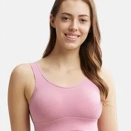 JW12 Wirefree Padded Tencel Lyocell Elastane Full Coverage Lounge Bra with Removable Pads-picture-37