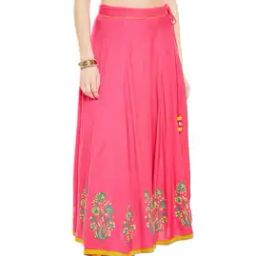 Tropical Printed Flared Ghagras-7
