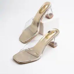 Open-Toe Slip-On Chunky Heeled Sandals-3