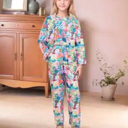 Girls Self-design Pants with Top-image-3