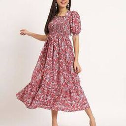 Women Floral Print Tiered Dress-image-13