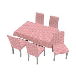 Set of 7 Geometric Print 6-Seater Table Covers-11