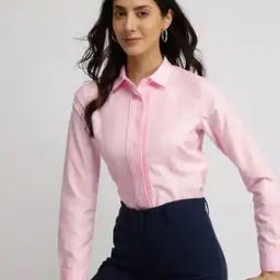 Women Spread-Collar Regular Fit Shirt-image-30
