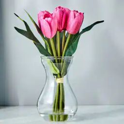 Gloria Artificial Tulips in Glass Vase-28
